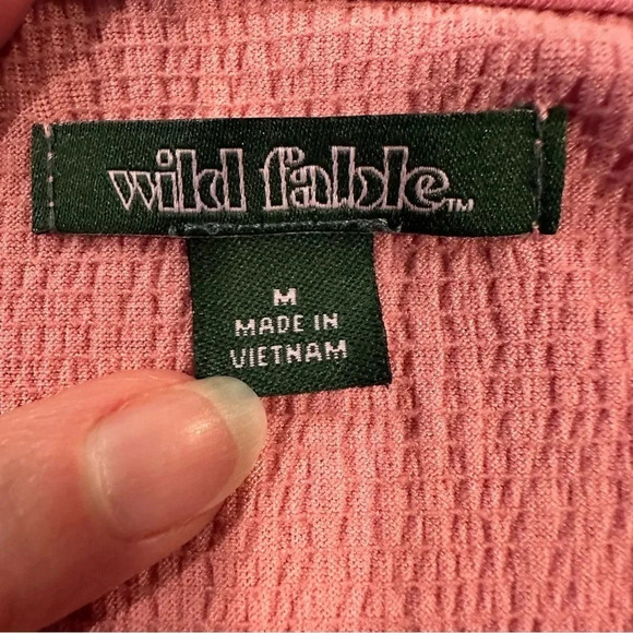 Wild Fable Pink Babydoll Mini Sundress Shoulder Tie Size Medium - Picture 10 of 10